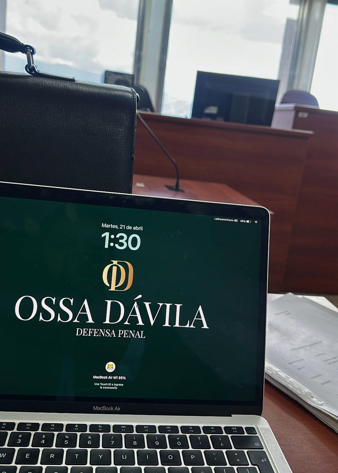 Ossa Dávila Defensa Penal — representación en sala de audiencias